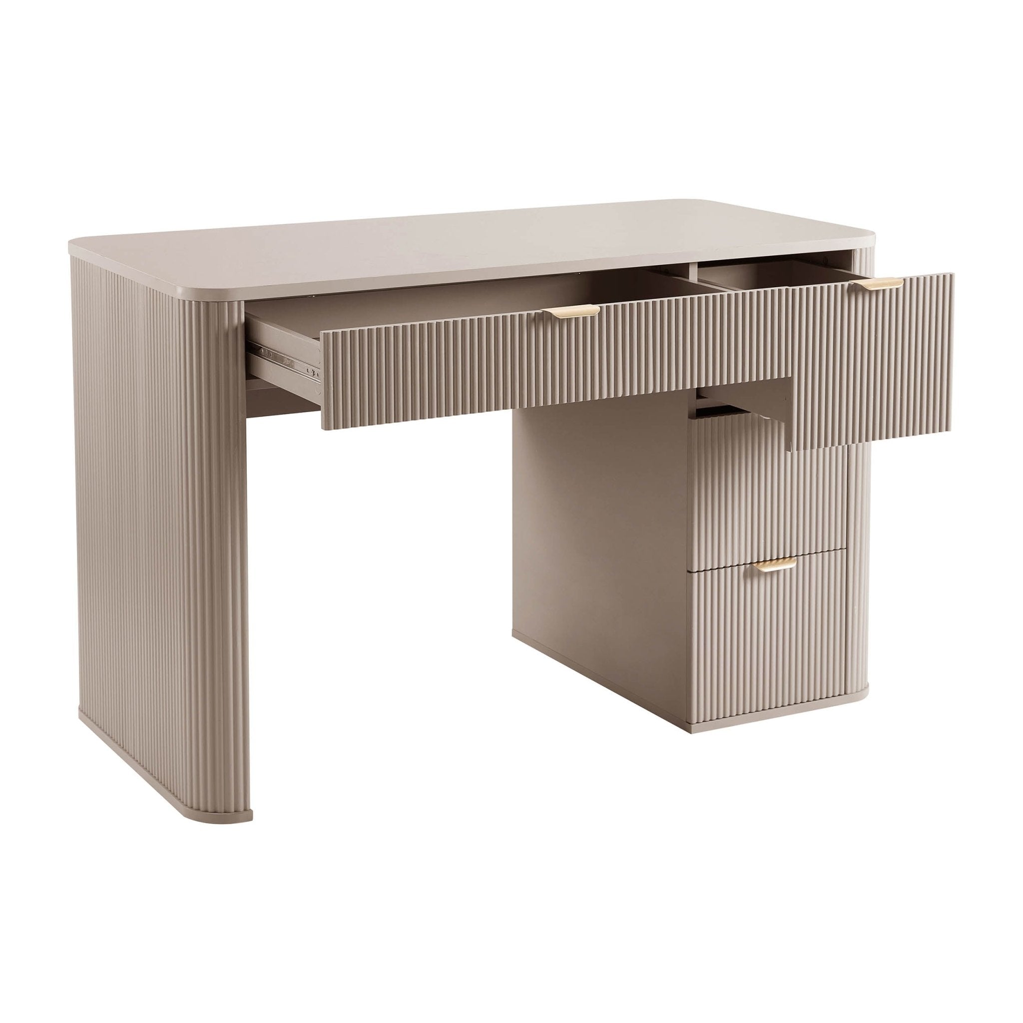 Dusklia - Hattie Large Dressing Table with Drawers - Taupe