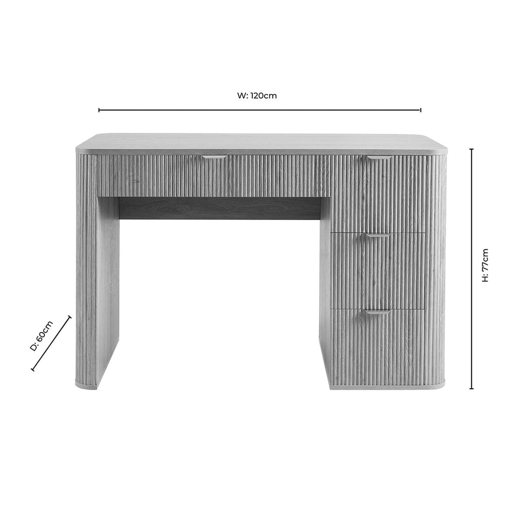 Dusklia - Hattie Large Dressing Table with Drawers - Taupe