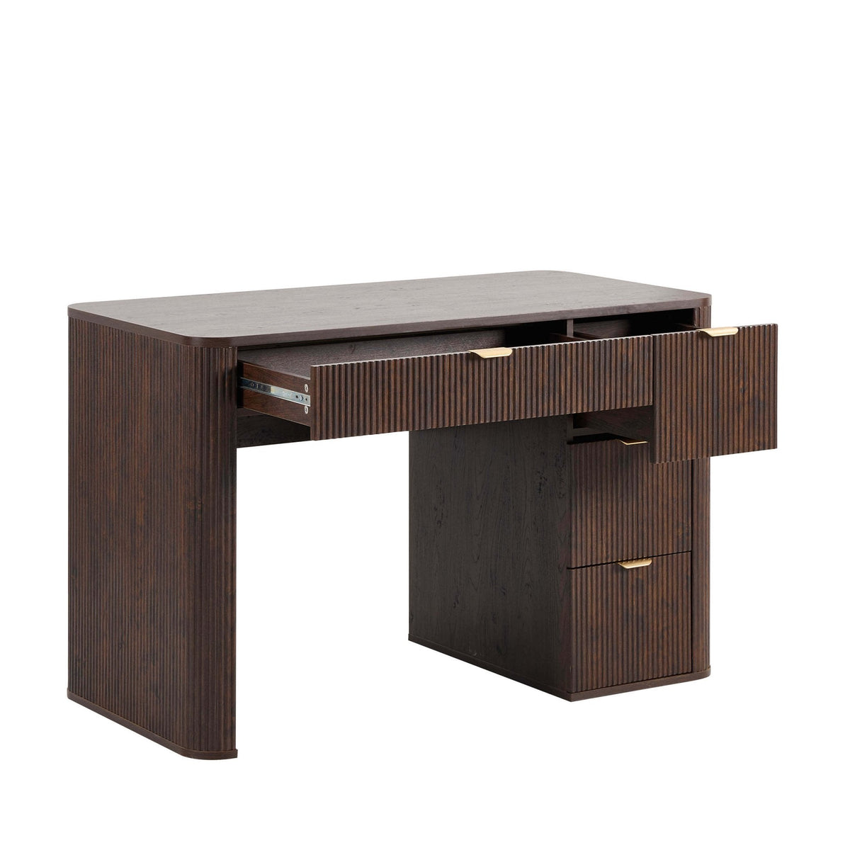 Dusklia - Hattie Large Dressing Table with Drawers - Walnut