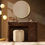 Dusklia - Hattie Large Dressing Table with Drawers - Walnut