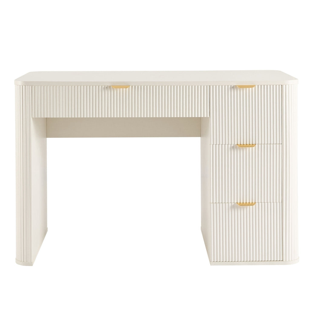 Dusklia - Hattie Large Dressing Table with Drawers - Warm White