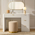 Dusklia - Hattie Large Dressing Table with Drawers - Warm White
