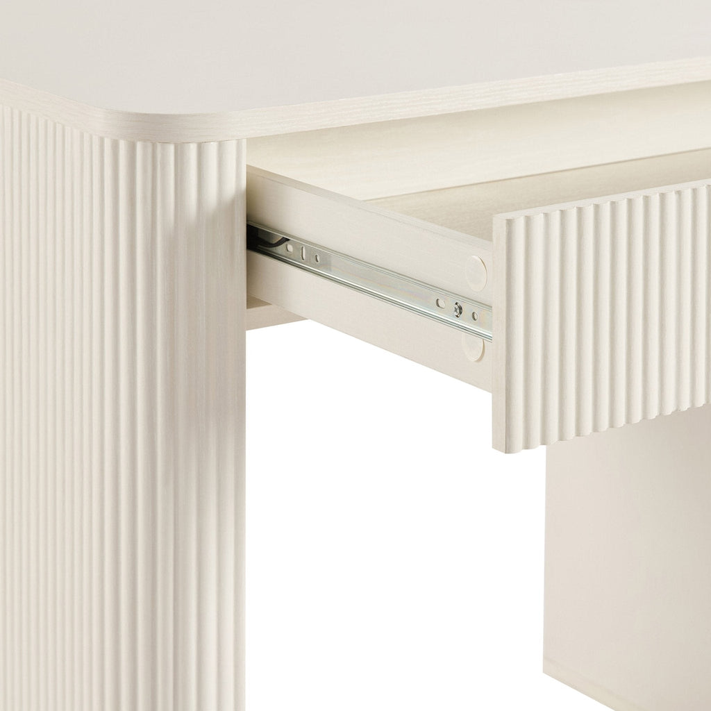 Dusklia - Hattie Large Dressing Table with Drawers - Warm White