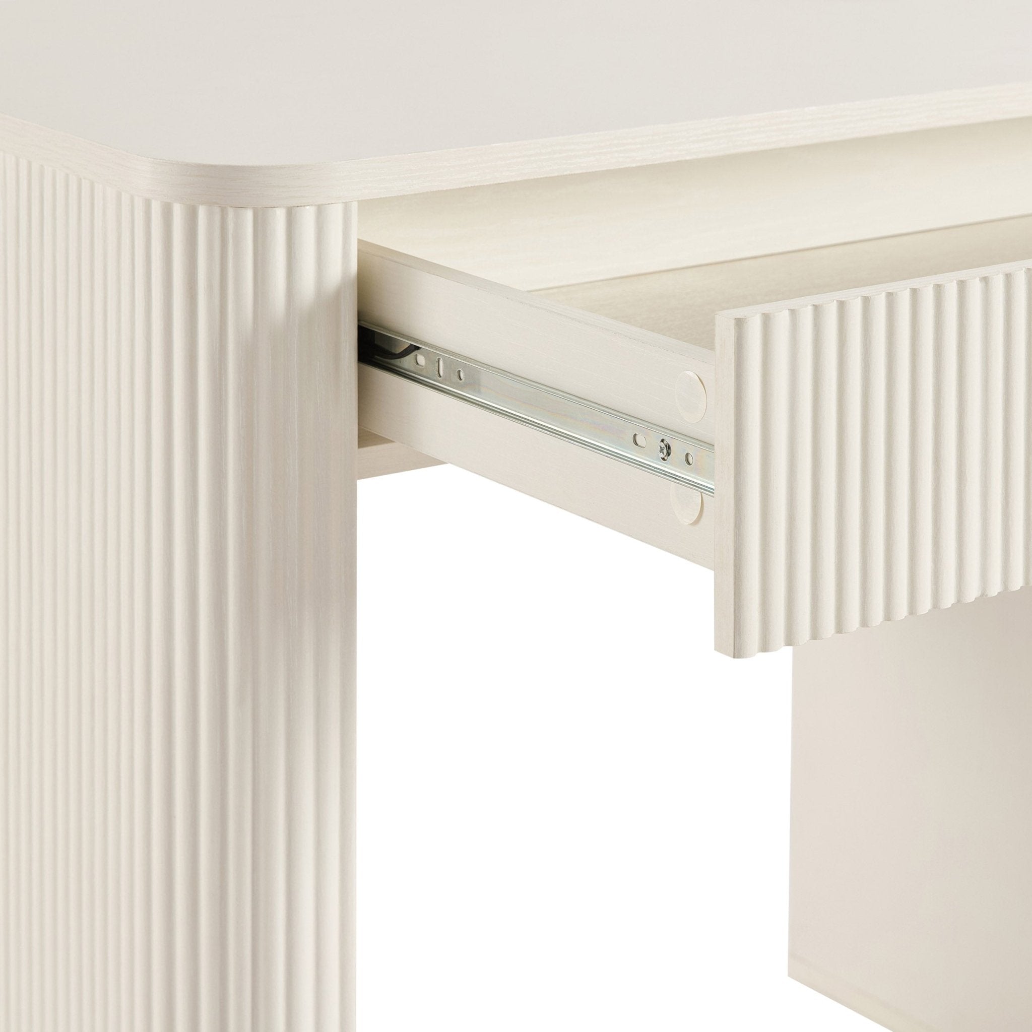 Dusklia - Hattie Large Dressing Table with Drawers - Warm White