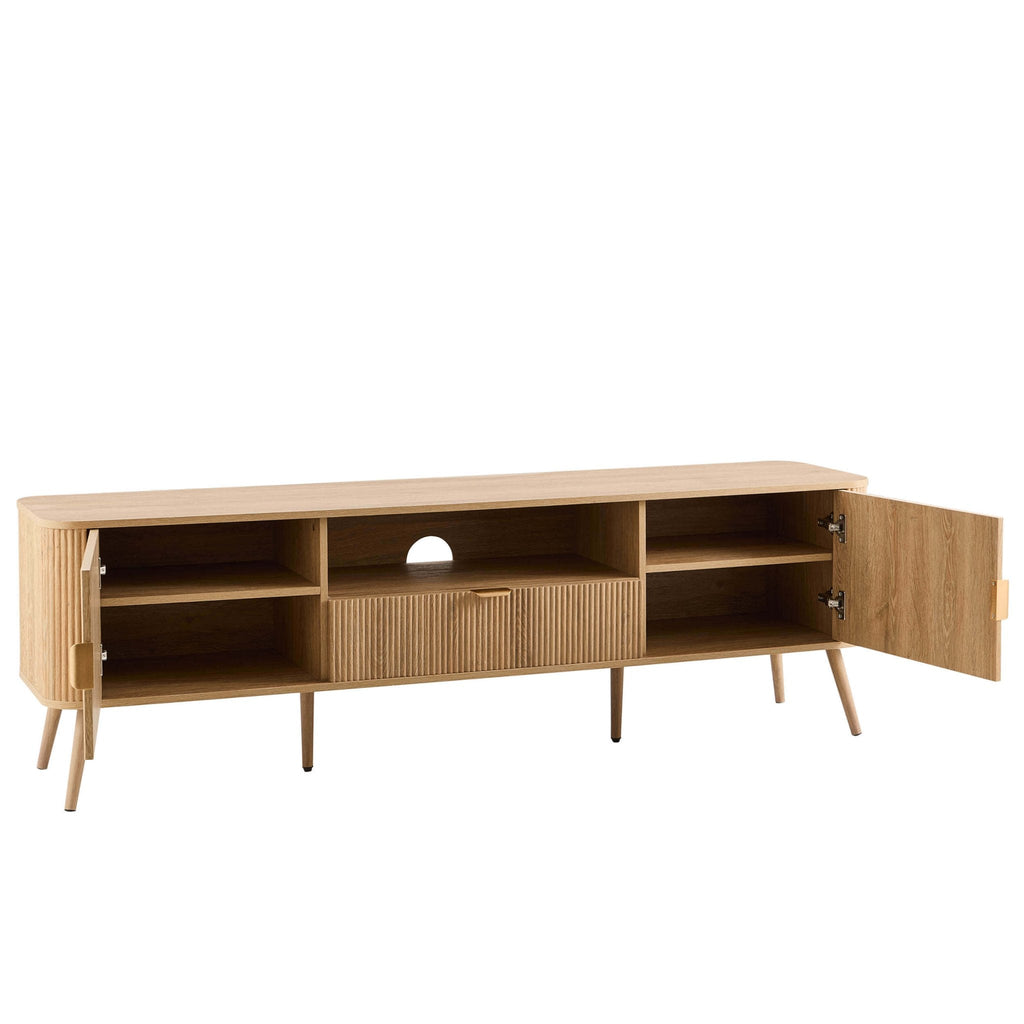 Dusklia - Hattie Large TV Unit for TVs up to 75- Light Wood