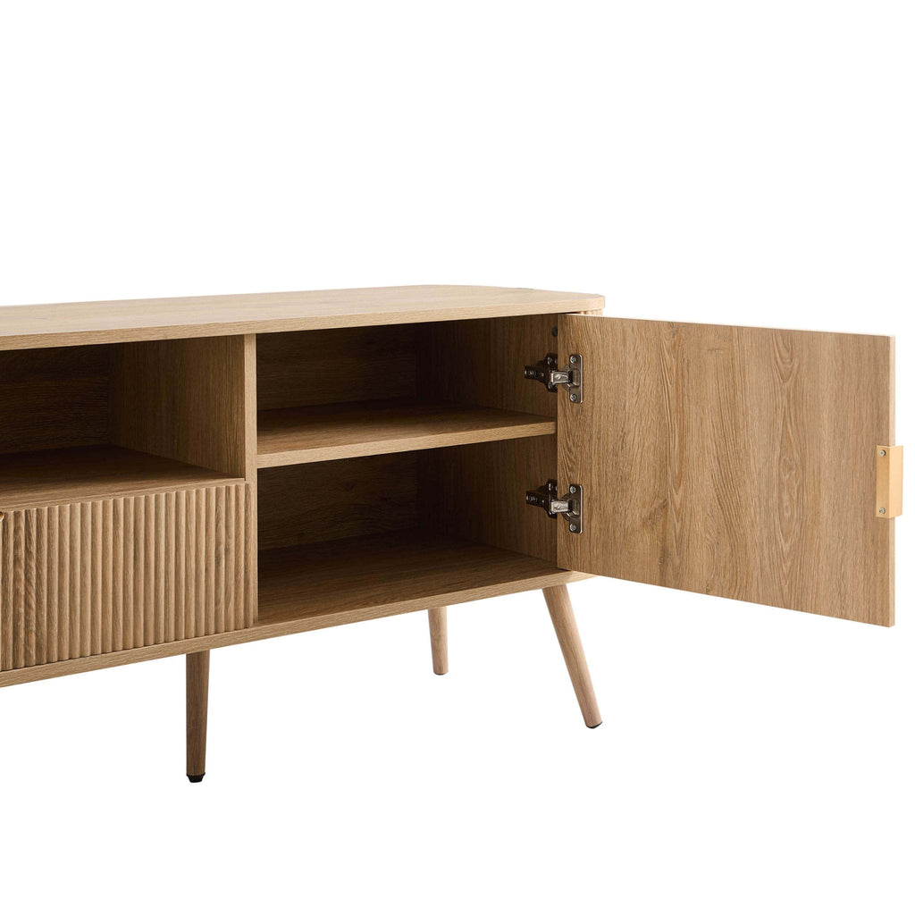 Dusklia - Hattie Large TV Unit for TVs up to 75- Light Wood