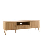 Dusklia - Hattie Large TV Unit for TVs up to 75- Light Wood