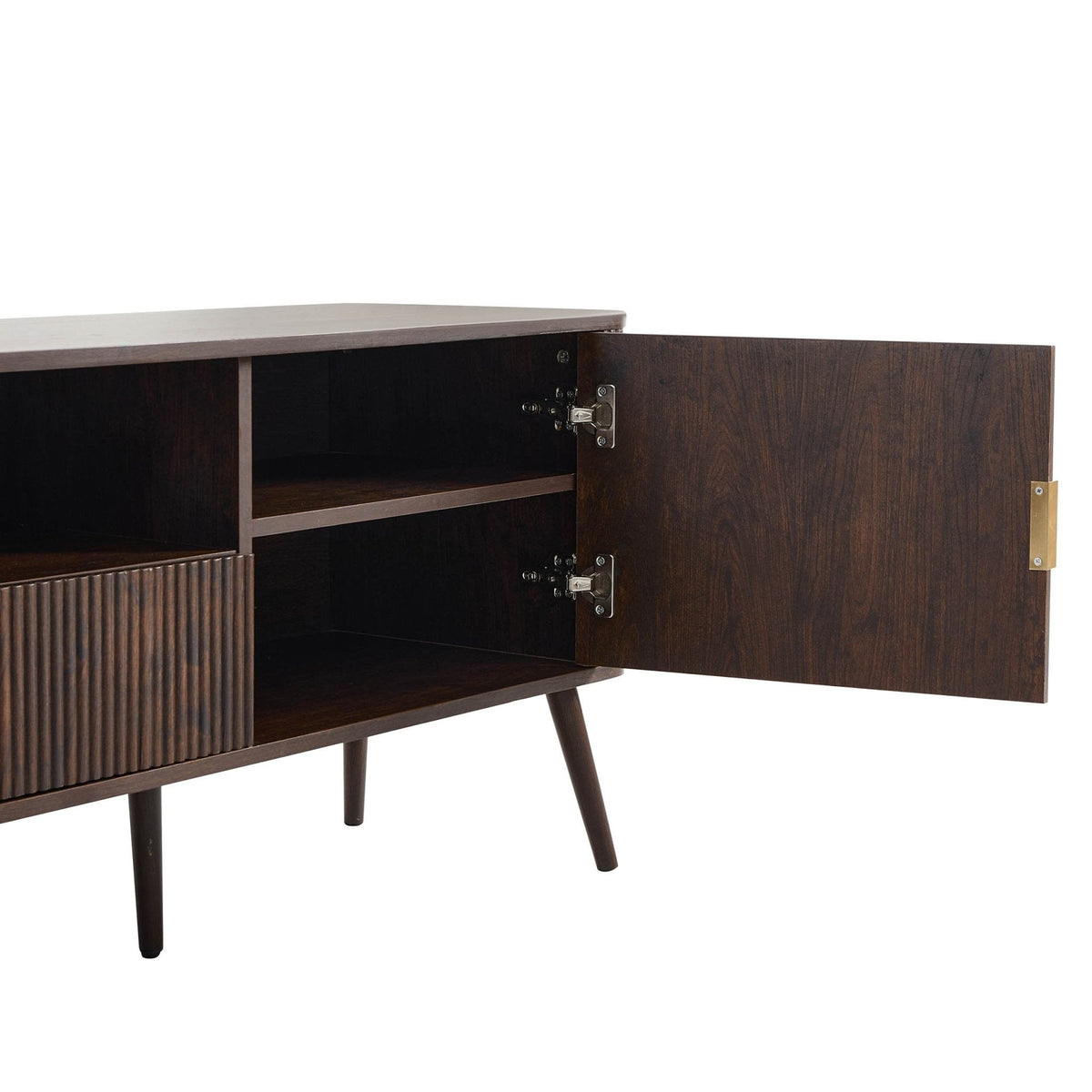 Dusklia - Hattie Large TV Unit for TVs up to 75- Walnut