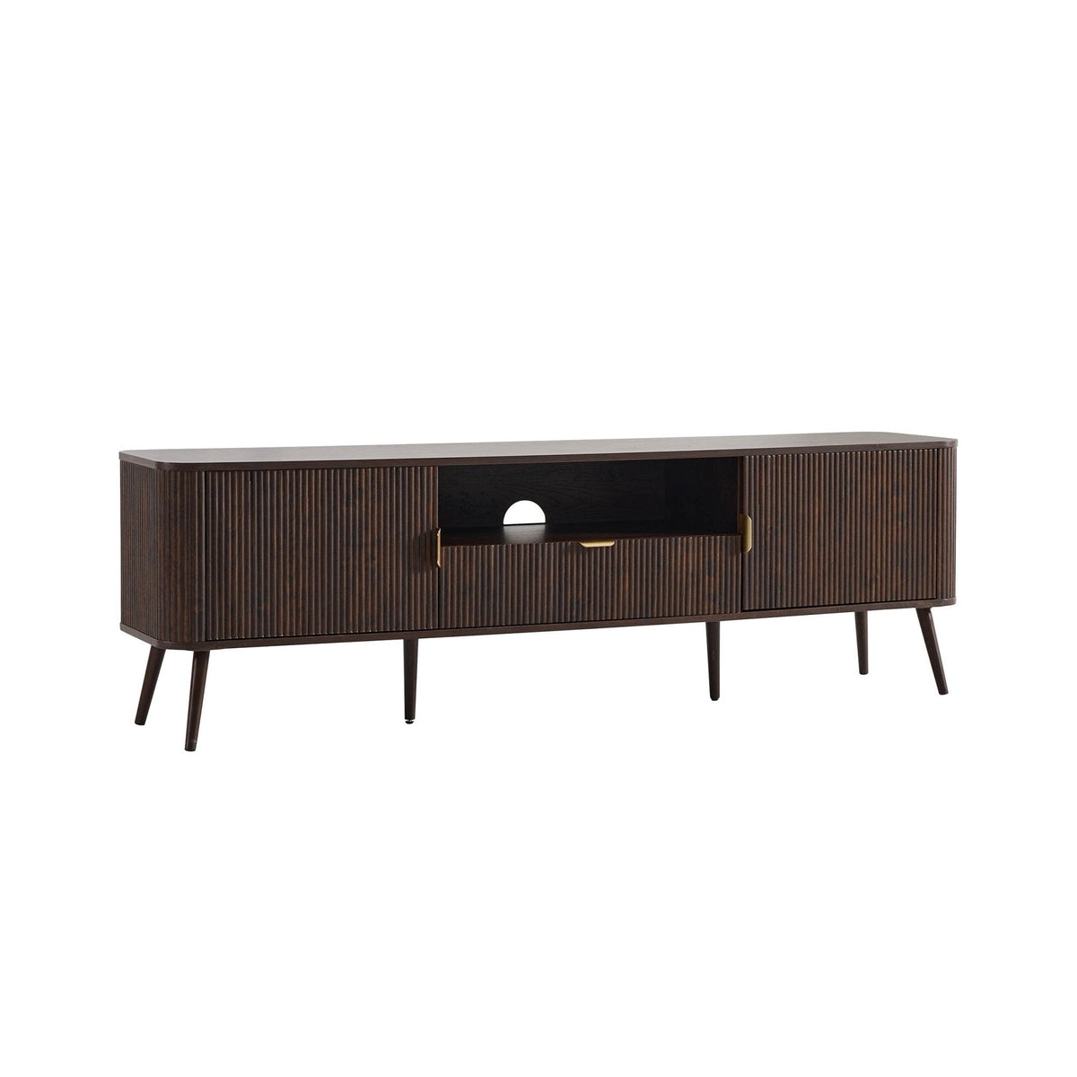 Dusklia - Hattie Large TV Unit for TVs up to 75- Walnut