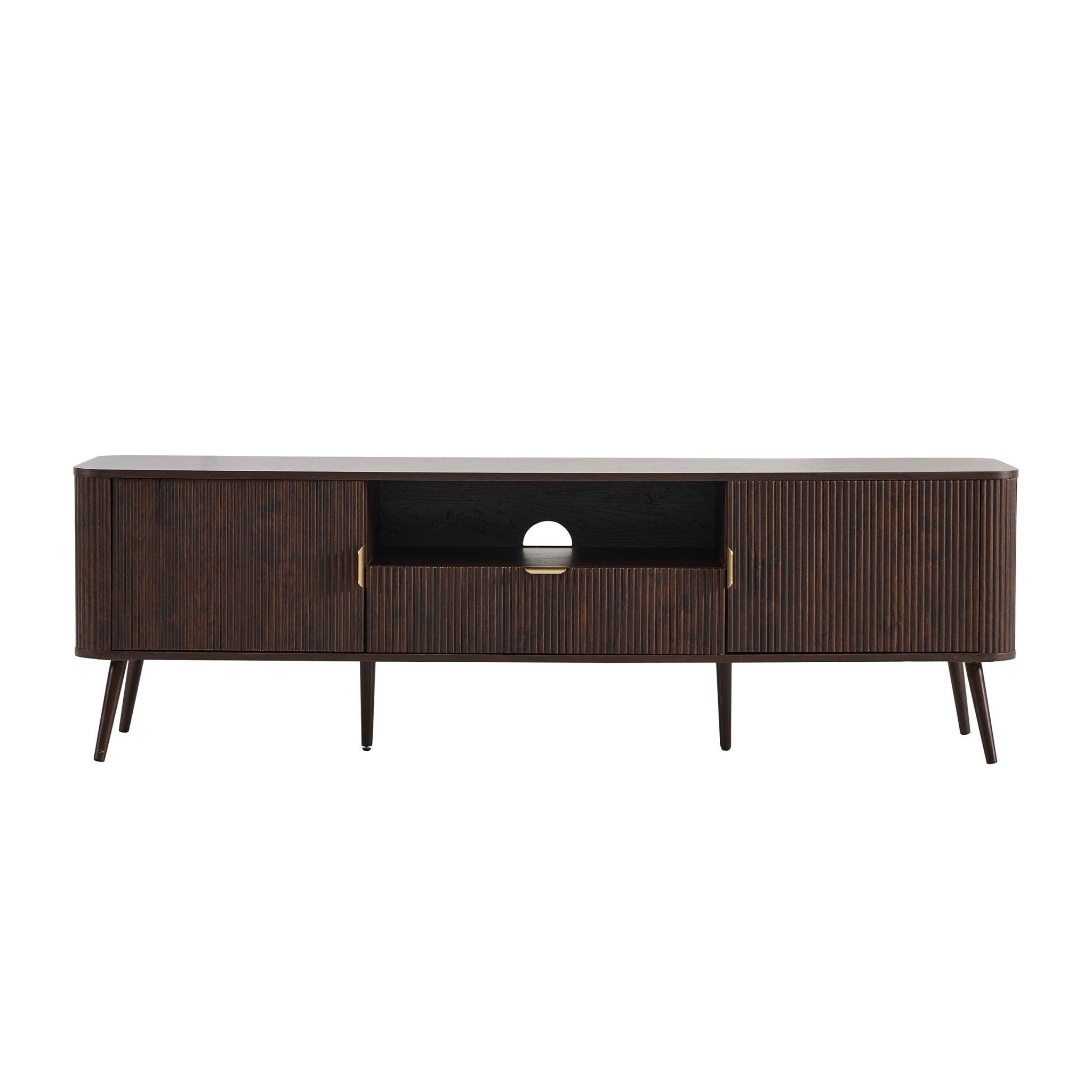 Dusklia - Hattie Large TV Unit for TVs up to 75- Walnut
