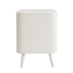 Dusklia - Hattie 1 Drawer Bedside with Shelf - Warm White