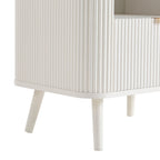 Dusklia - Hattie 1 Drawer Bedside with Shelf - Warm White