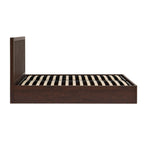 Dusklia - Hattie Ottoman Storage Bed - Wood Walnut