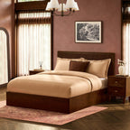 Dusklia - Hattie Ottoman Storage Bed - Wood Walnut