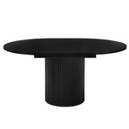 Dusklia - Hattie Oval Extendable 4-6 Seater Dining Table - Black