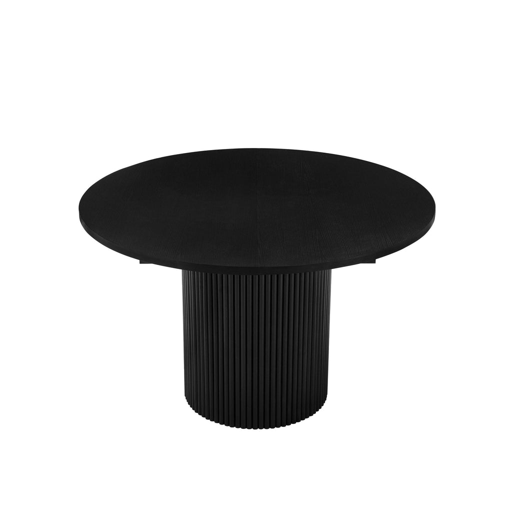 Dusklia - Hattie Oval Extendable 4-6 Seater Dining Table - Black