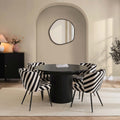 Dusklia - Hattie Oval Extendable 4-6 Seater Dining Table - Black