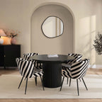 Dusklia - Hattie Oval Extendable 4-6 Seater Dining Table - Black
