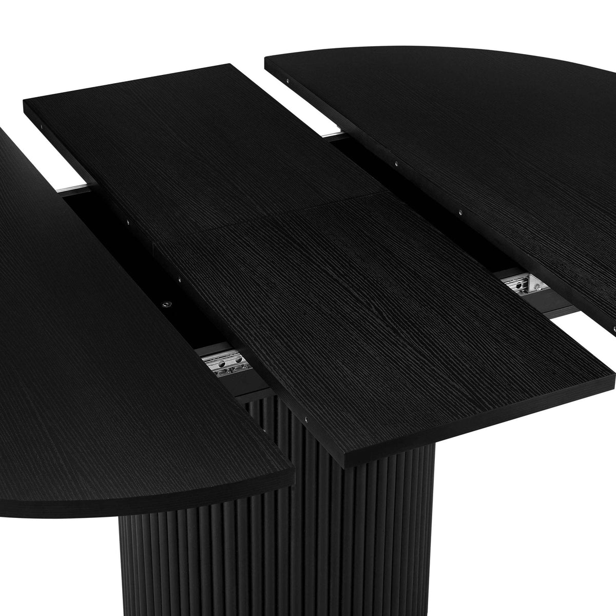 Dusklia - Hattie Oval Extendable 4-6 Seater Dining Table - Black