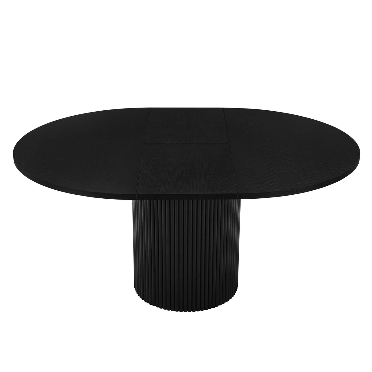 Dusklia - Hattie Oval Extendable 4-6 Seater Dining Table - Black