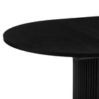 Dusklia - Hattie Oval Extendable 4-6 Seater Dining Table - Black