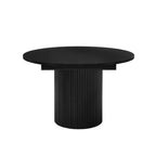 Dusklia - Hattie Oval Extendable 4-6 Seater Dining Table - Black