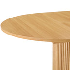 Dusklia - Hattie Oval Extendable 4-6 Seater Dining Table - Light Wood