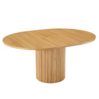 Dusklia - Hattie Oval Extendable 4-6 Seater Dining Table - Light Wood