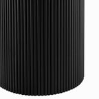 Dusklia - Hattie Panel Round 4-6 Seater Pedestal Dining Table - Black