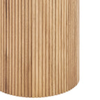 Dusklia - Hattie Panel Round 4-6 Seater Pedestal Dining Table - Natural