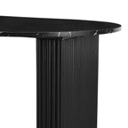 Dusklia - Hattie Panel Oval 4 Seater Dining Table - Black Marble