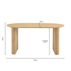 Dusklia - Hattie Panel Oval 4 Seater Dining Table - Walnut