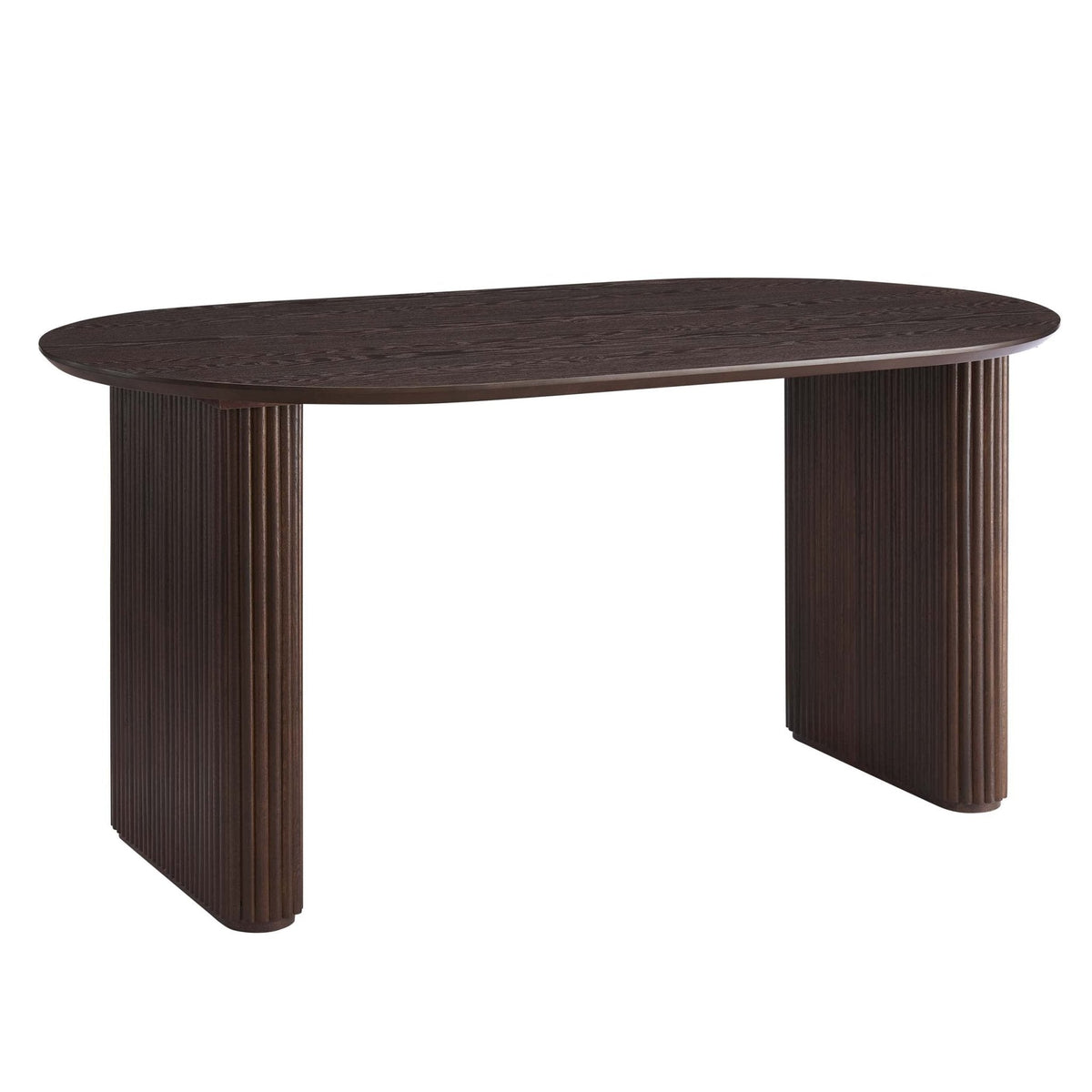 Dusklia - Hattie Panel Oval 4 Seater Dining Table - Walnut