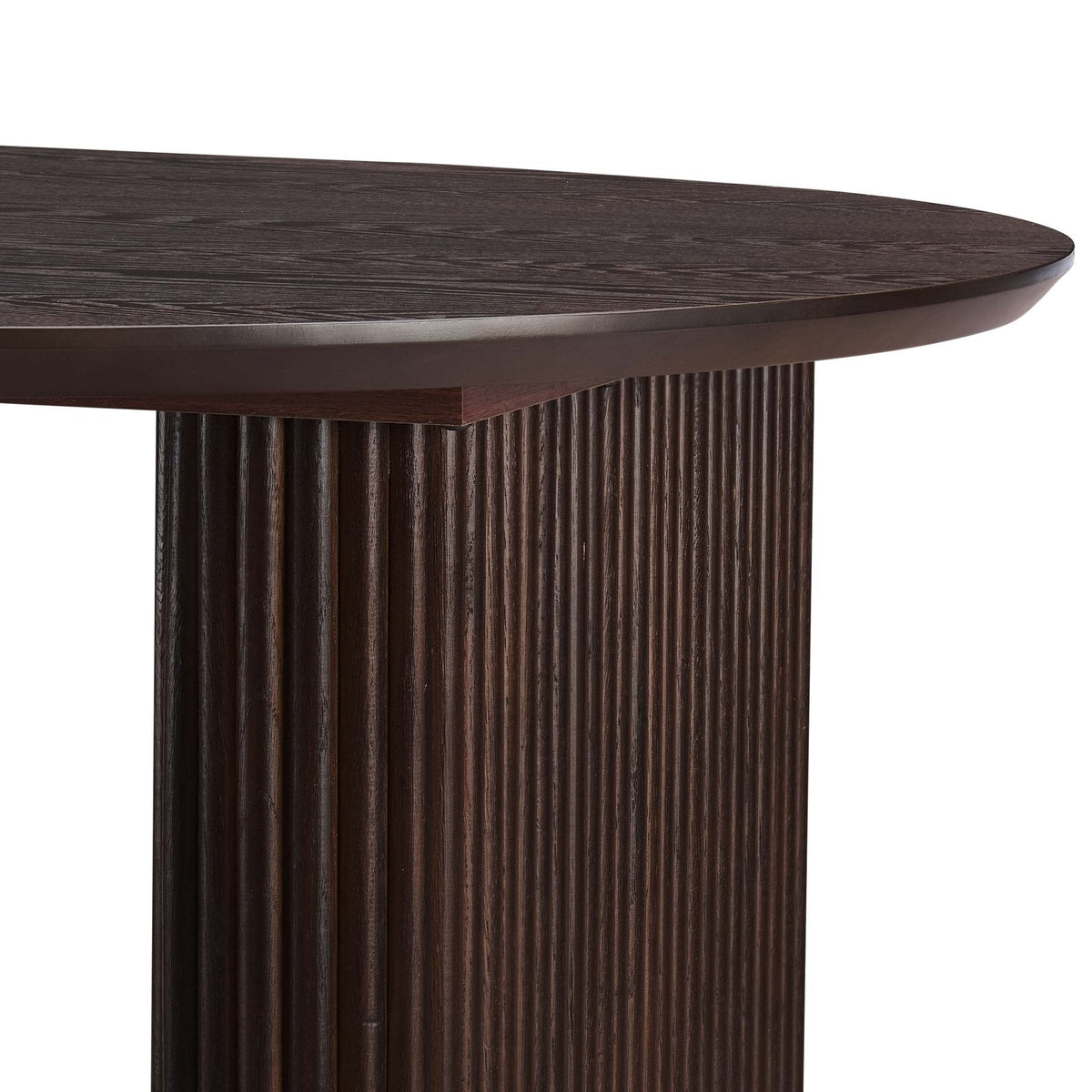 Dusklia - Hattie Panel Oval 4 Seater Dining Table - Walnut