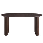 Dusklia - Hattie Panel Oval 4 Seater Dining Table - Walnut