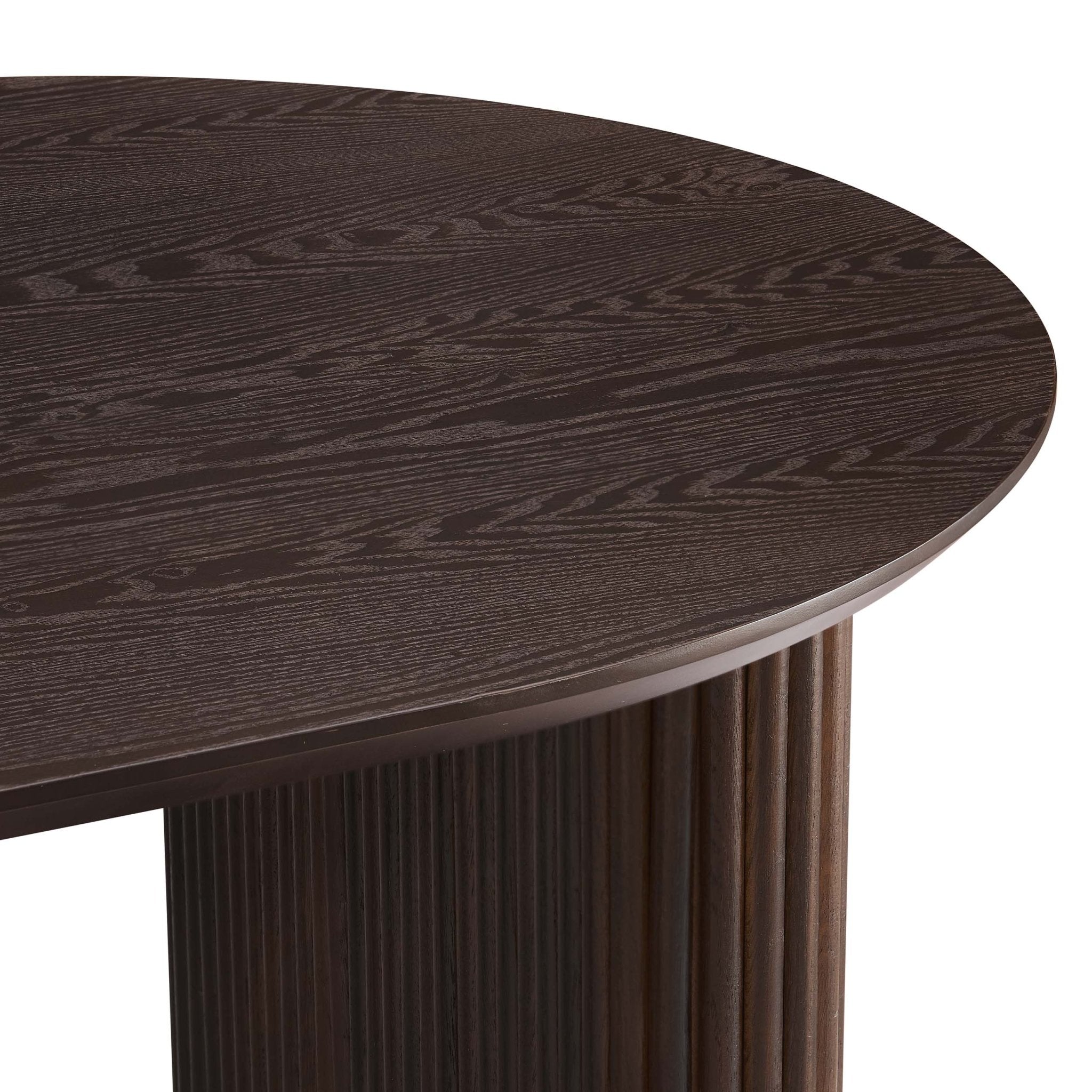 Dusklia - Hattie Panel Oval 4 Seater Dining Table - Walnut