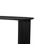 Dusklia - Hattie Panel Oval 4 Seater Dining Table - Black