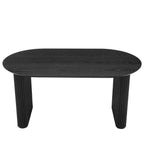 Dusklia - Hattie Panel Oval 4 Seater Dining Table - Black