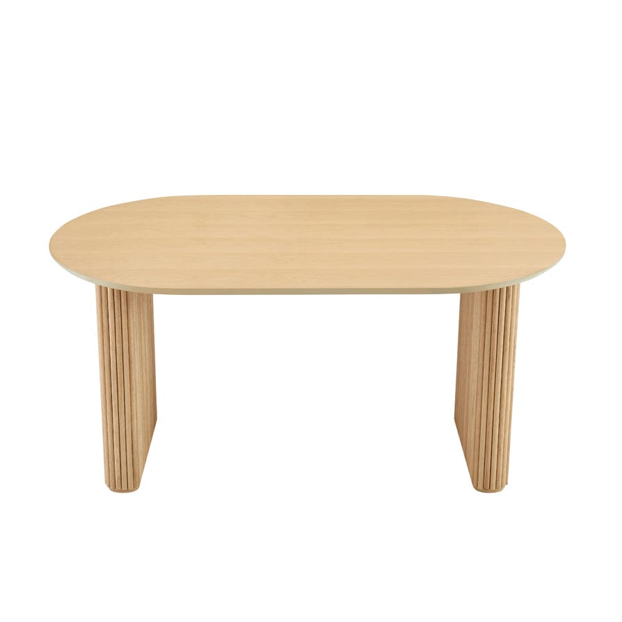 Dusklia - Hattie Panel Oval 4 Seater Dining Table - Natural