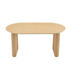 Dusklia - Hattie Panel Oval 4 Seater Dining Table - Natural