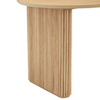 Dusklia - Hattie Panel Oval 4 Seater Dining Table - Natural