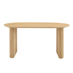 Dusklia - Hattie Panel Oval 4 Seater Dining Table - Natural