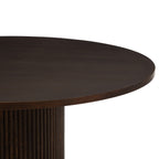 Dusklia - Hattie Panel Round 4-6 Seater Pedestal Dining Table - Walnut