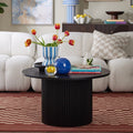 Dusklia - Hattie Round Pedestal Coffee Table - Black