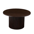 Dusklia - Hattie Round Pedestal Coffee Table - Walnut
