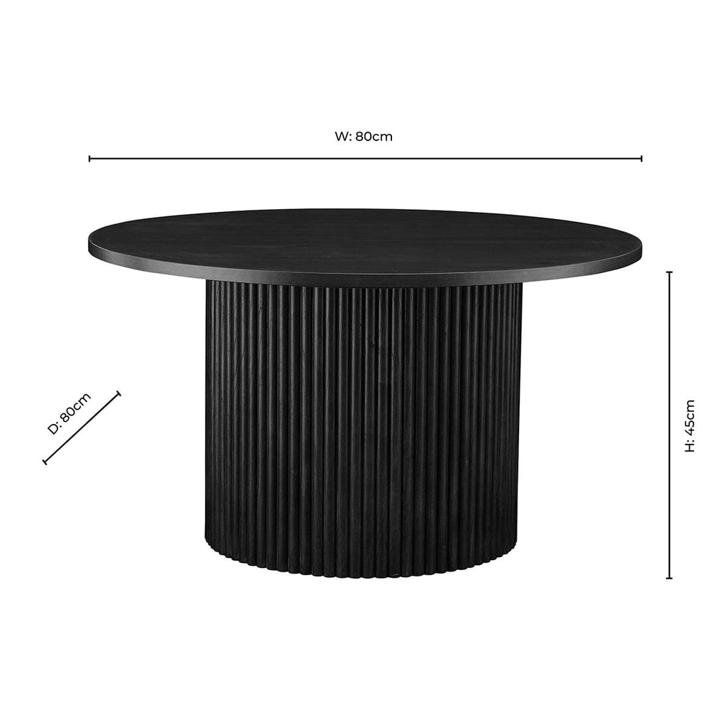 Dusklia - Hattie Round Pedestal Coffee Table - Walnut