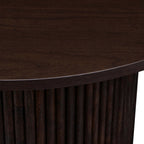 Dusklia - Hattie Round Pedestal Coffee Table - Walnut