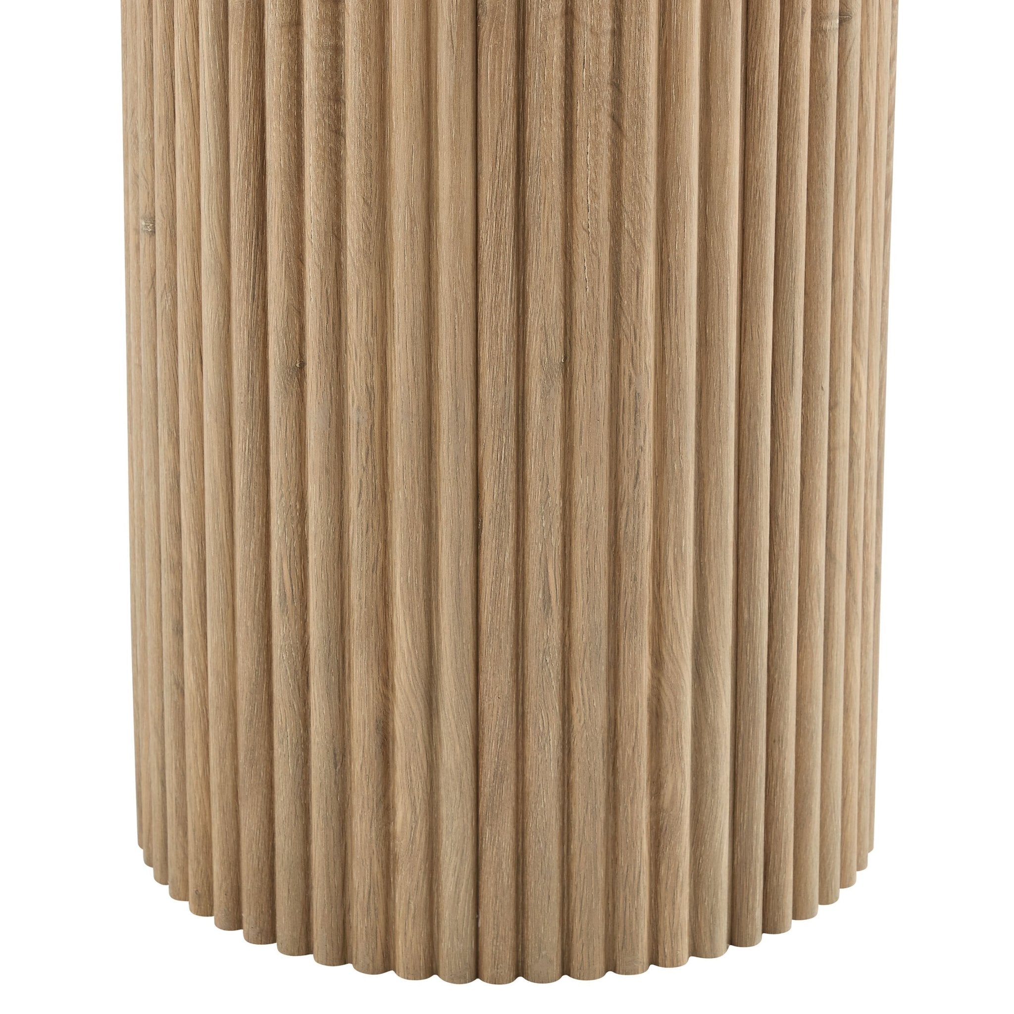 Dusklia - Hattie Round Pedestal Nesting Tables - Light Wood