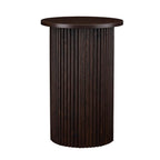 Dusklia - Hattie Round Pedestal Side Table - Walnut