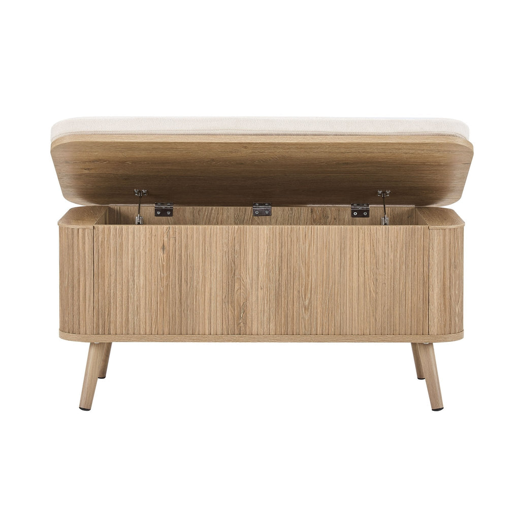 Dusklia - Hattie Storage Bench - Light Wood